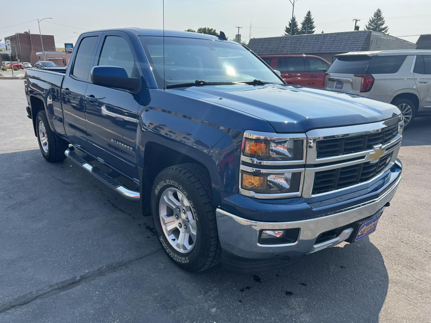 2015 Blue /Grey Chevrolet Silverado 1500 LT Double Cab 4WD (1GCVKREC0FZ) with an 5.3L V8 OHV 16V engine, 6-Speed Automatic transmission, located at 116 5th Avenue South, Lewistown, MT, 59457, 47.063877, -109.427879 - Clean, One Owner Car Fax on this 2015 Chevrolet Silverado 1500 LT Double Cab 4WD! Well equipped and well maintained with service records in house! - Photo#0