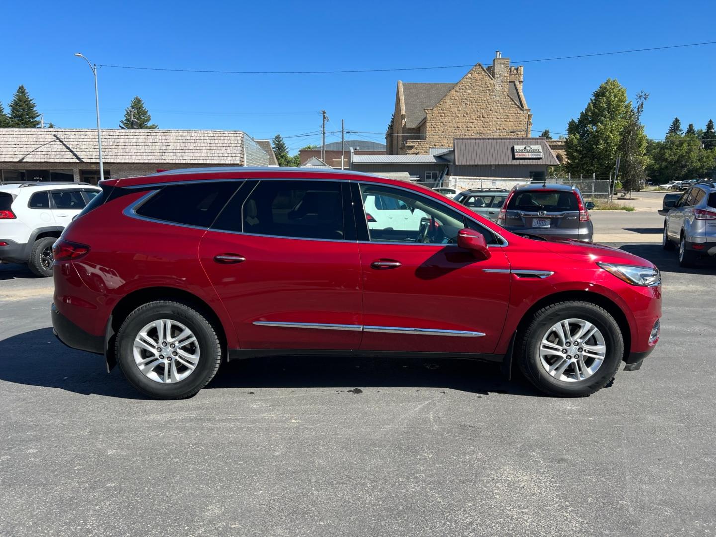 2018 Maroon /Tan Buick Enclave Premium AWD (5GAEVBKW1JJ) with an 3.6L V6 DOHC 24V engine, 9A transmission, located at 116 5th Avenue South, Lewistown, MT, 59457, 47.063877, -109.427879 - Immaculate One Owner Vehicle with Clean Carfax History Discover the perfect combination of luxury, reliability, and performance in our 2018 Buick Enclave Premium AWD. This SUV boasts a single loving owner and a spotless Carfax history, ensuring a worry-free driving experience. Year: 2018 Mode - Photo#1