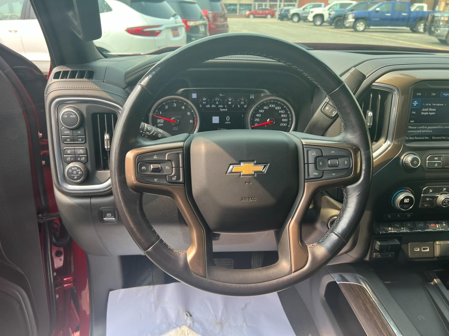 2021 Maroon /Black Chevrolet Silverado 1500 High Country (1GCUYHELXMZ) with an 6.2L DI V8 engine, Automatic transmission, located at 116 5th Avenue South, Lewistown, MT, 59457, 47.063877, -109.427879 - Discover the luxury and power of the 2021 Chevrolet Silverado 1500 Crew Cab High Country 4WD. This exceptional truck combines sophisticated design with robust performance, featuring: Luxurious leather-appointed interior with heated and ventilated front seats Advanced 4WD system for superior trac - Photo#16