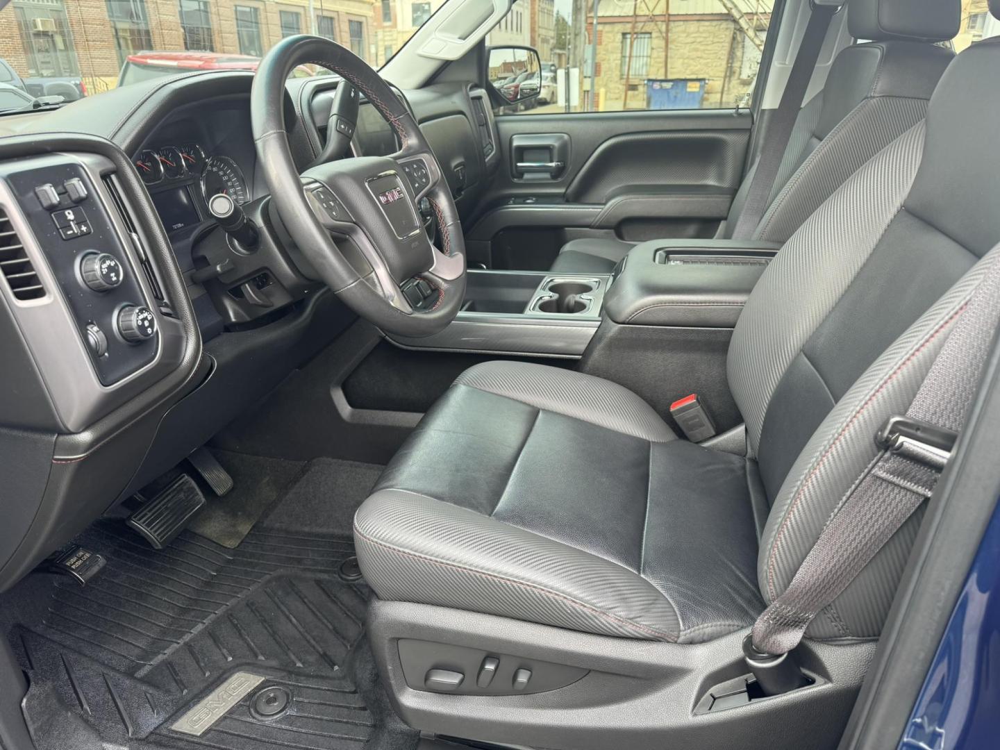 2017 Blue /Charcoal GMC Sierra 1500 SLT Crew Cab Short Box 4WD (3GTU2NEC0HG) with an 5.3L V8 OHV 16V engine, 6A transmission, located at 116 5th Avenue South, Lewistown, MT, 59457, 47.063877, -109.427879 - Photo#9