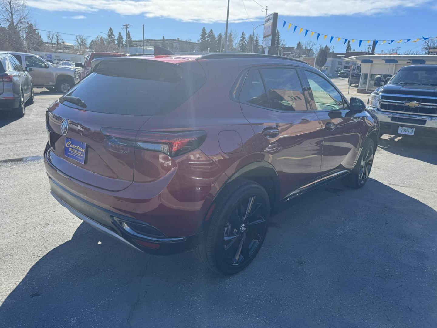 2023 Maroon /Grey Buick Envision Essense AWD (LRBFZPR44PD) with an 2.0L L4 DOHC 24V TURBO engine, 6A transmission, located at 116 5th Avenue South, Lewistown, MT, 59457, 47.063877, -109.427879 - Photo#5