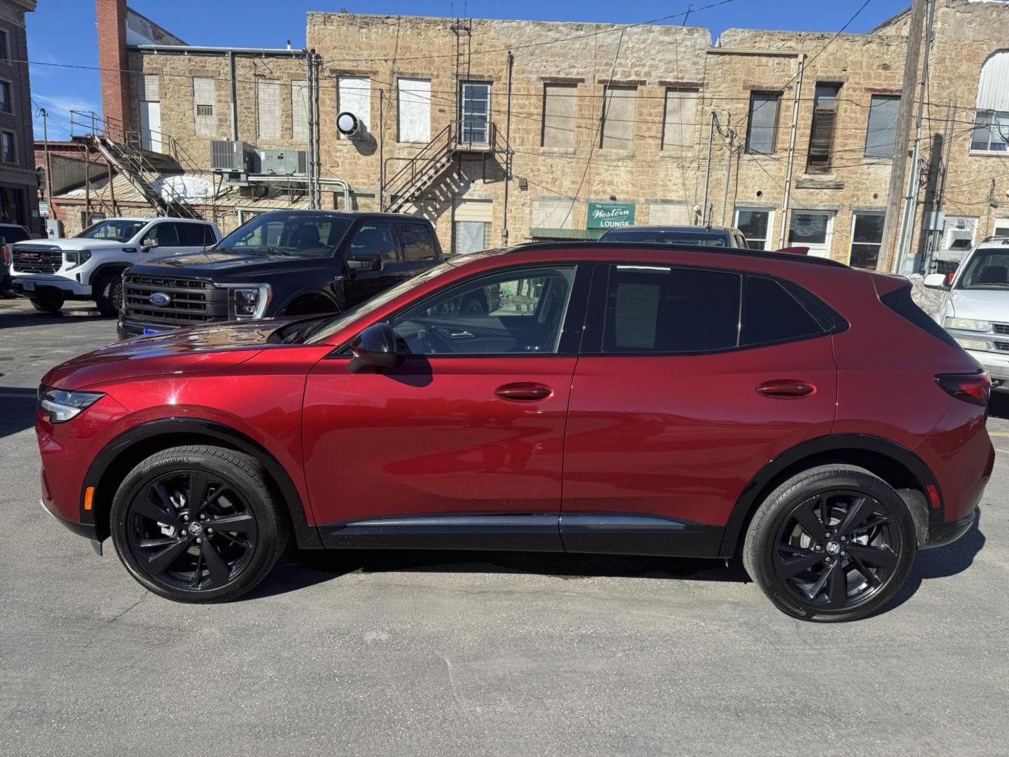 2023 Maroon /Grey Buick Envision Essense AWD (LRBFZPR44PD) with an 2.0L L4 DOHC 24V TURBO engine, 6A transmission, located at 116 5th Avenue South, Lewistown, MT, 59457, 47.063877, -109.427879 - Photo#3